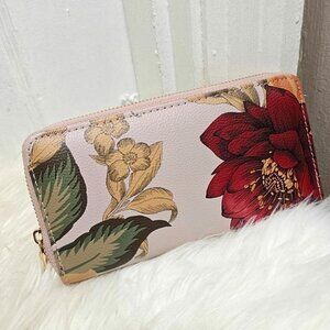 3D Floral Women's Wallet with Zip-Around Closure Pink And Red🌴